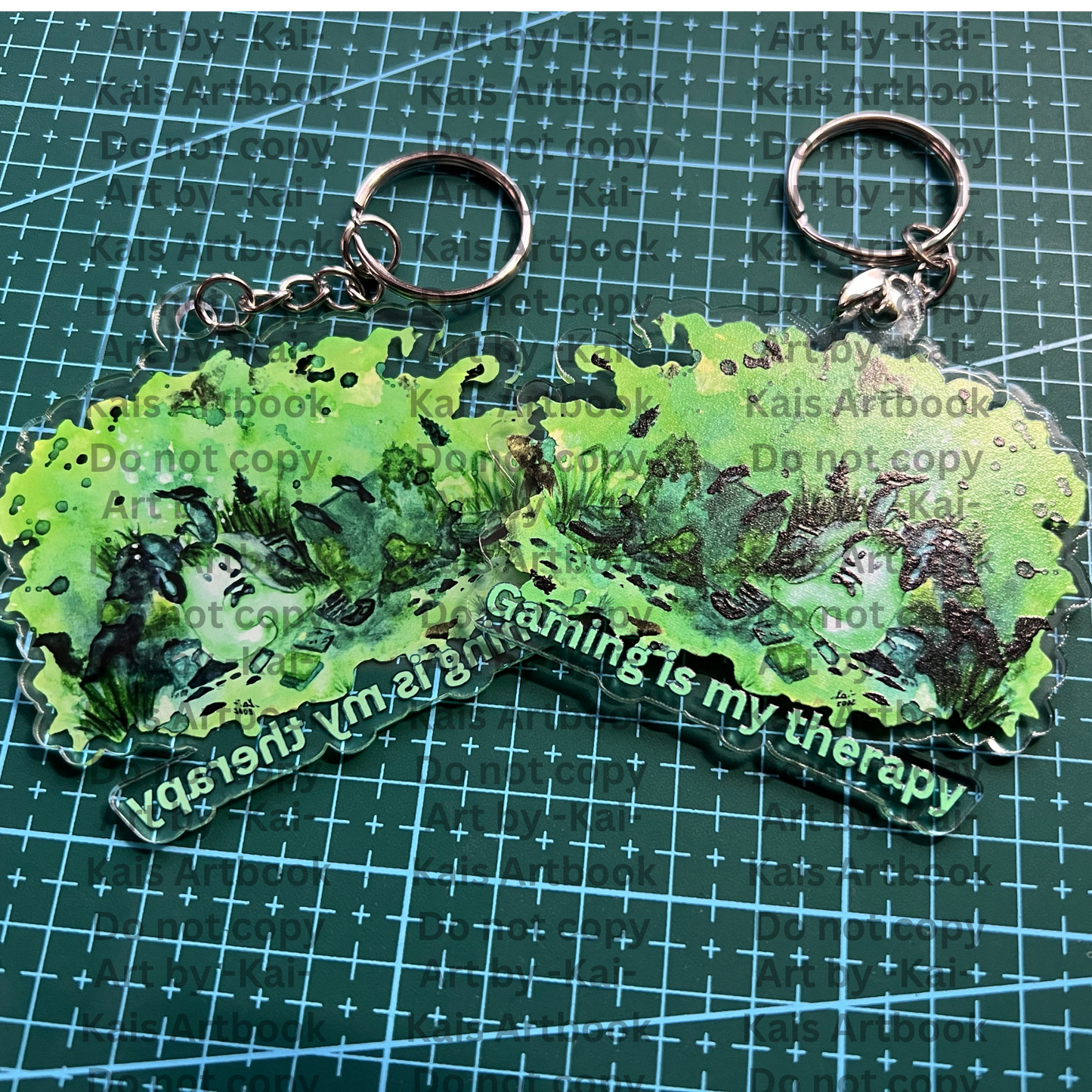 Keychain, Pin, Tasse, Postkarte, oder Sticker - What is your Therapy - Reading, Sleeping, Gaming, Cosplay, Needlework, Nature, Music, Art, I Love Animals
