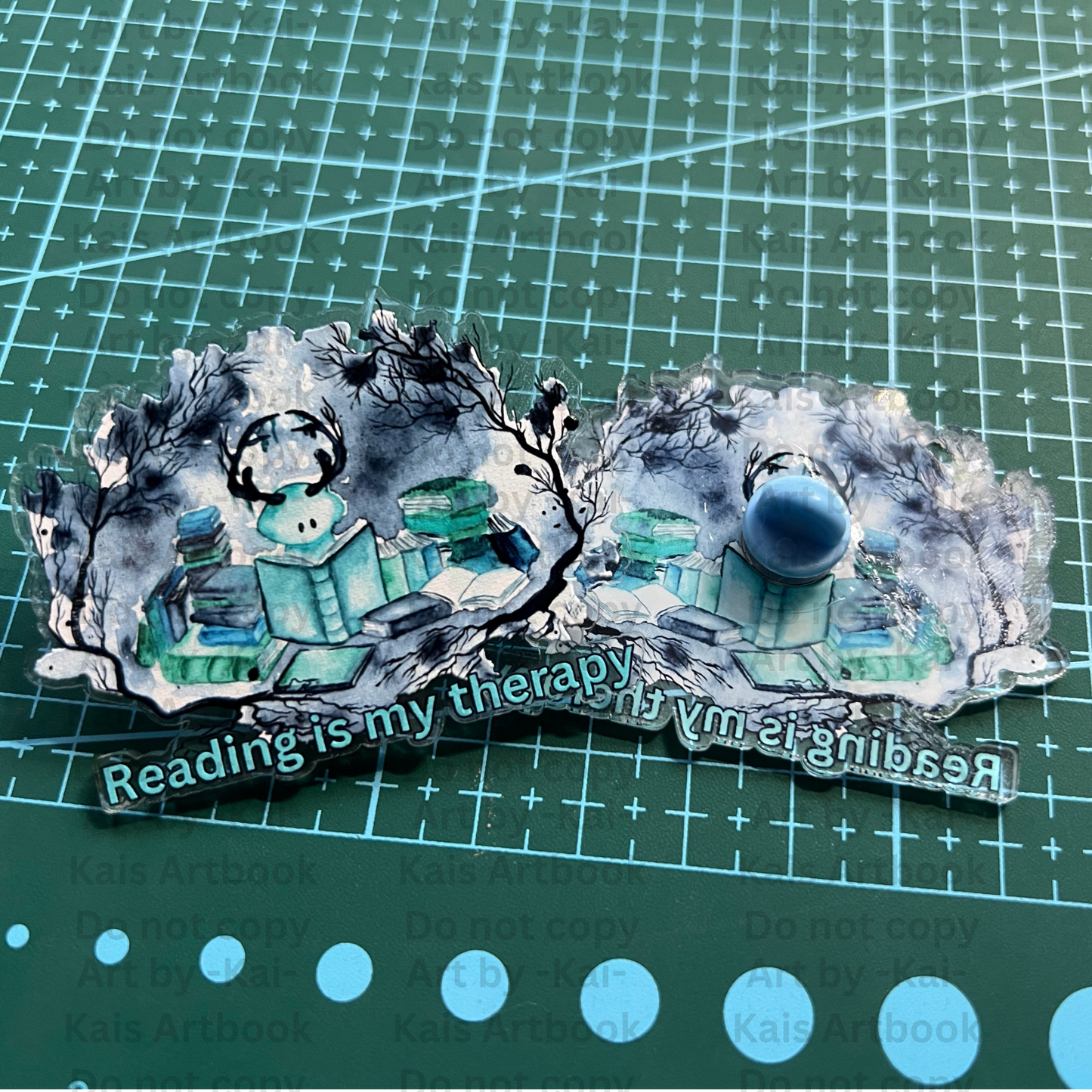 Keychain, Pin, Tasse, Postkarte, oder Sticker - What is your Therapy - Reading, Sleeping, Gaming, Cosplay, Needlework, Nature, Music, Art, I Love Animals