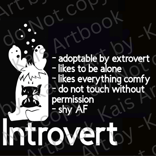 T-Shirt S-5XL Introvert, Ambivert, Extrovert