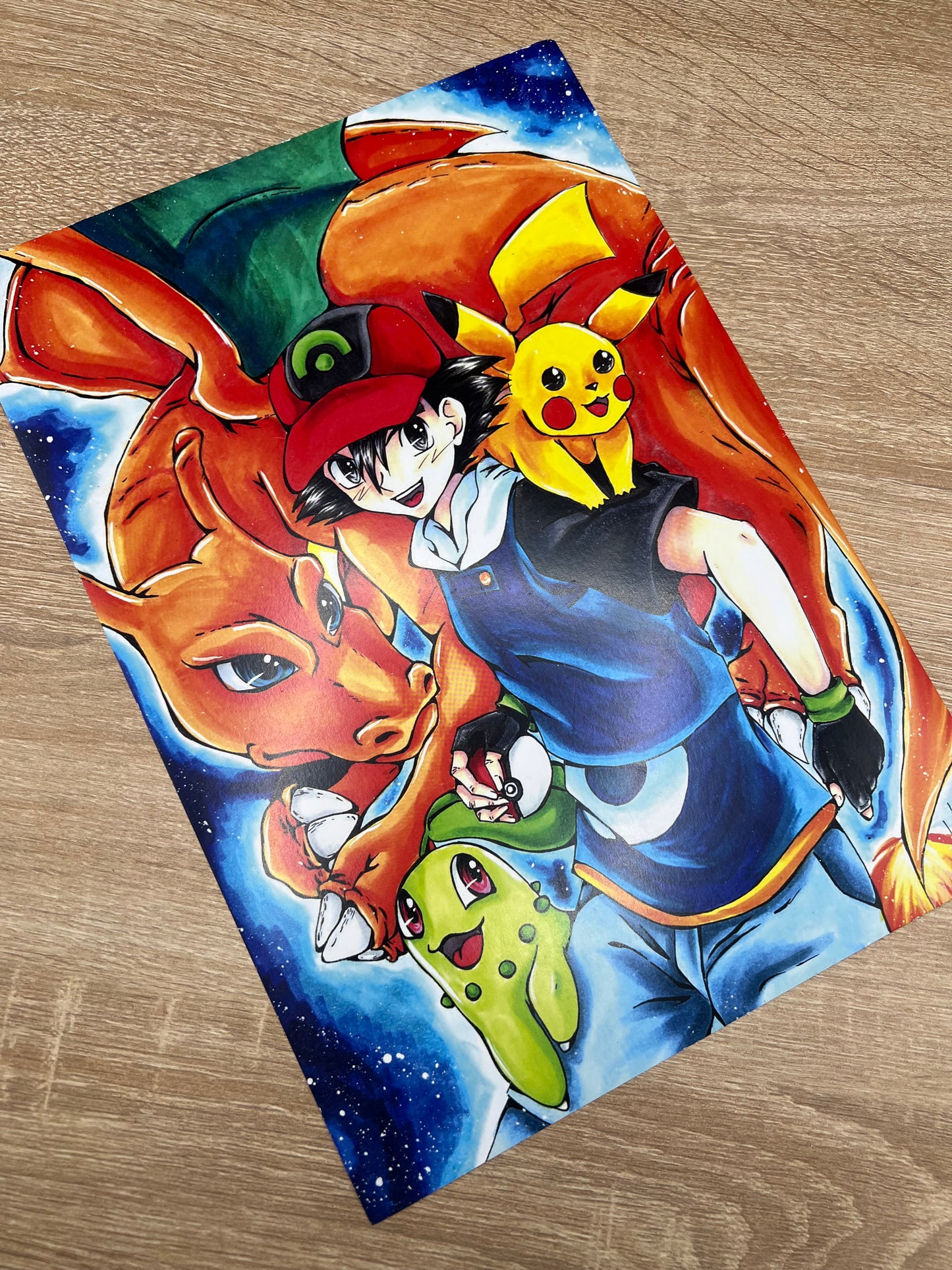 Poster A4 - Fantasy Galaxy Landschaften - NO AI