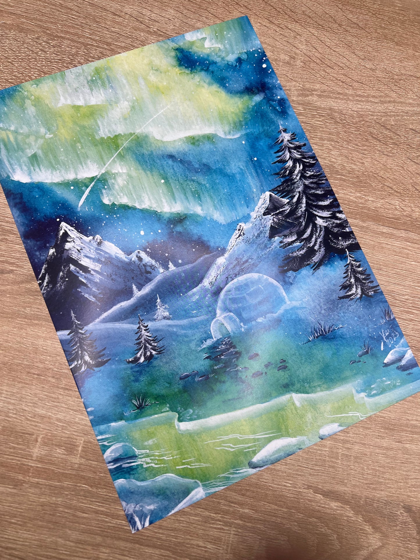 Poster A4 - Fantasy Galaxy Landschaften - NO AI