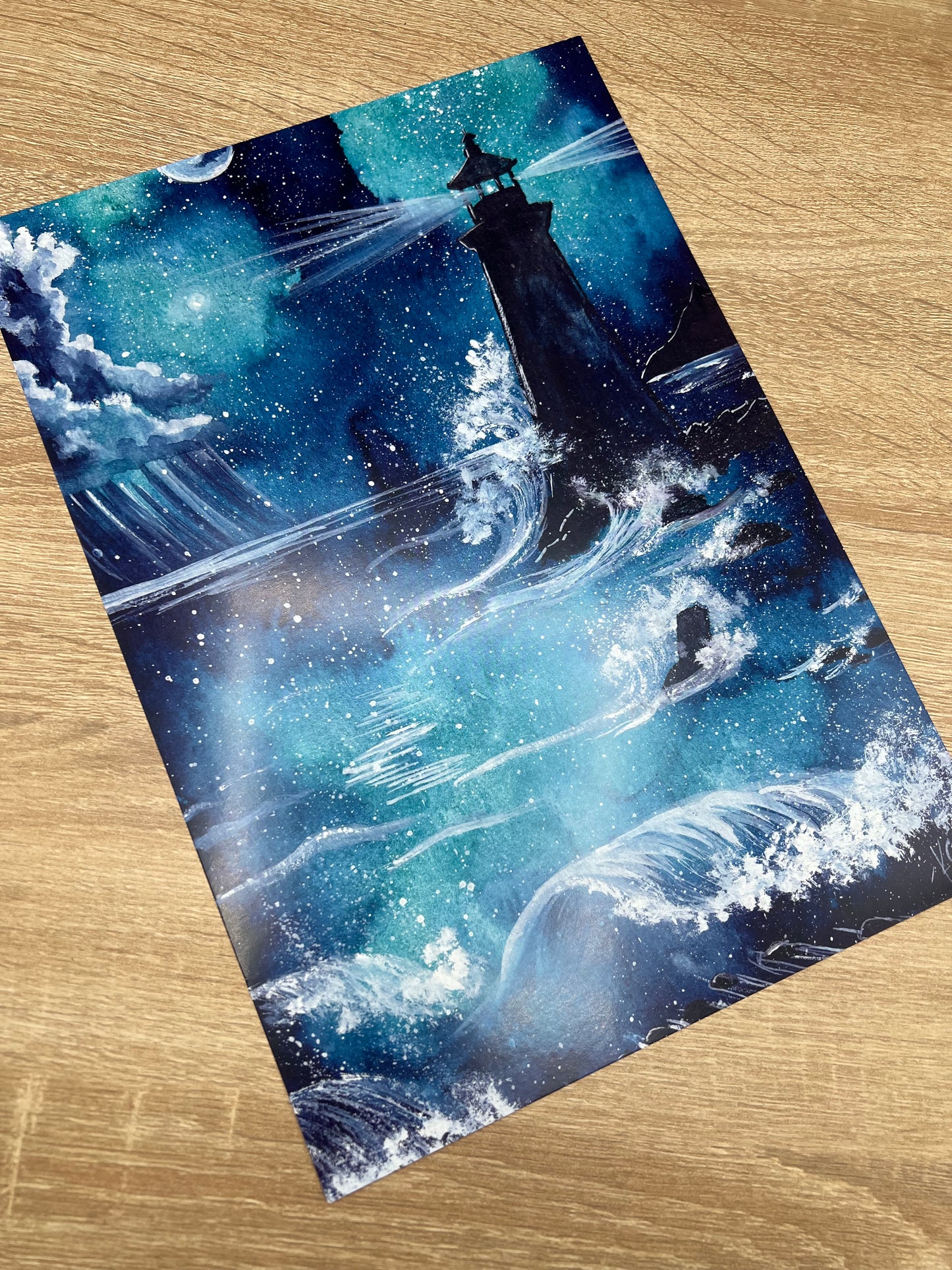Poster A4 - Fantasy Galaxy Landschaften - NO AI