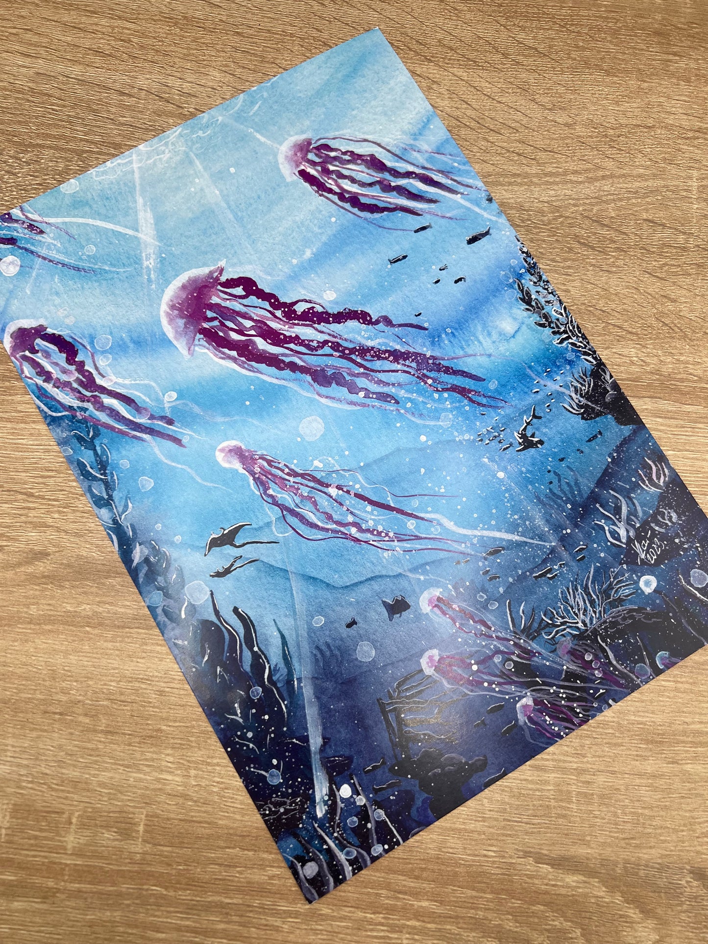 Poster A4 - Fantasy Galaxy Landschaften - NO AI