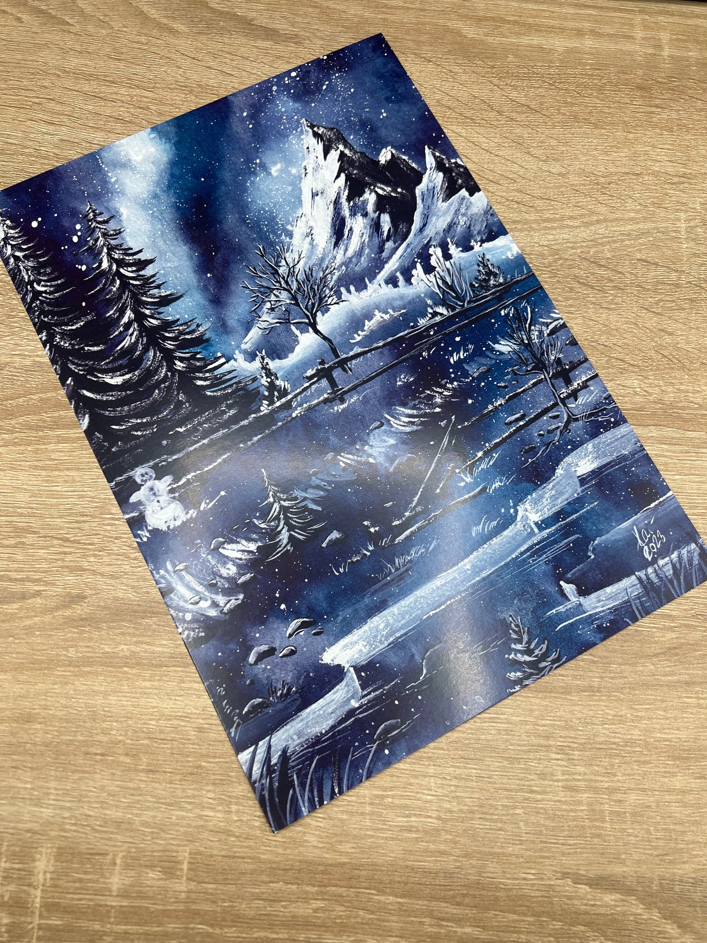 Poster A4 - Fantasy Galaxy Landschaften - NO AI