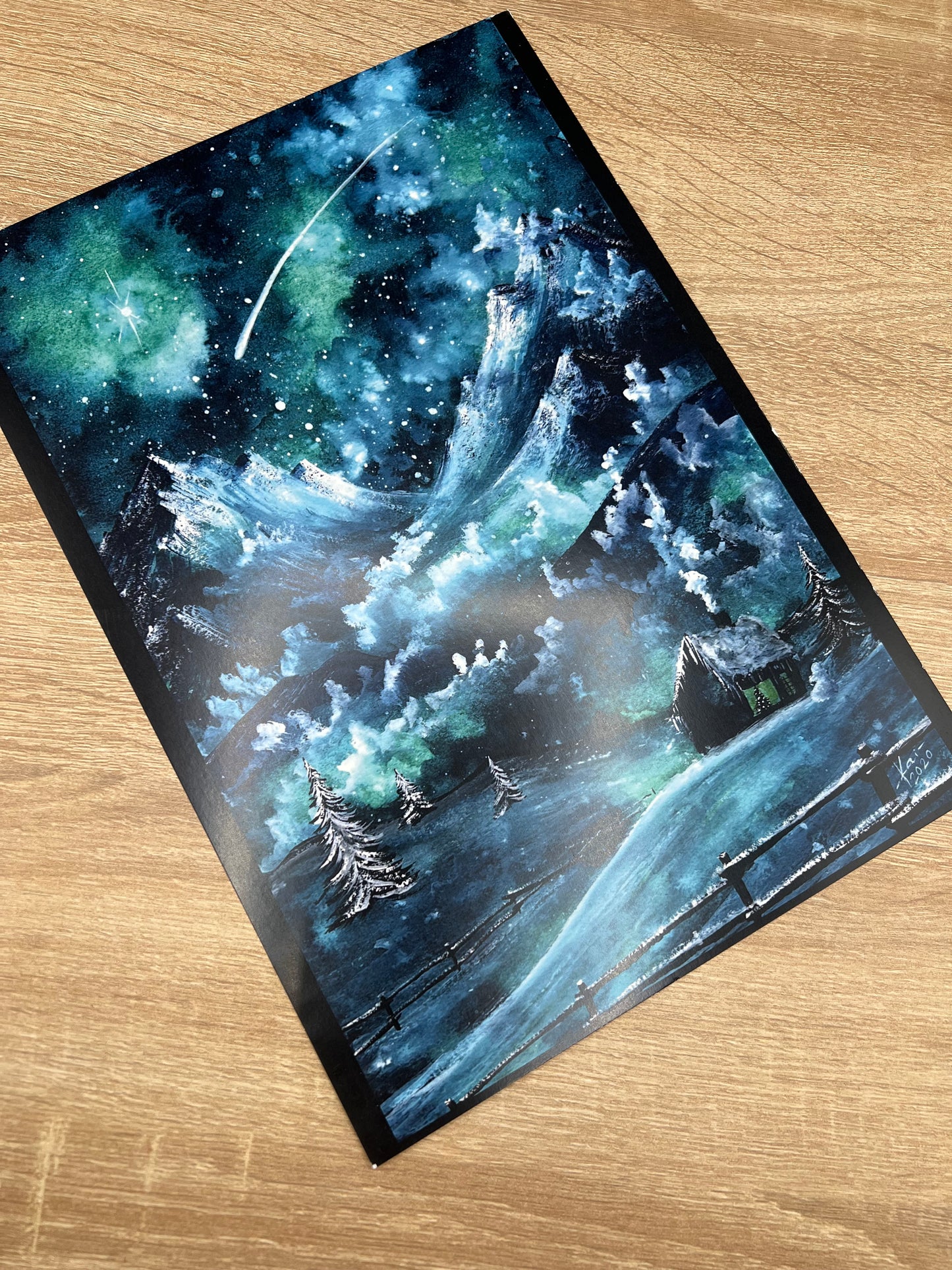 Poster A4 - Fantasy Galaxy Landschaften - NO AI