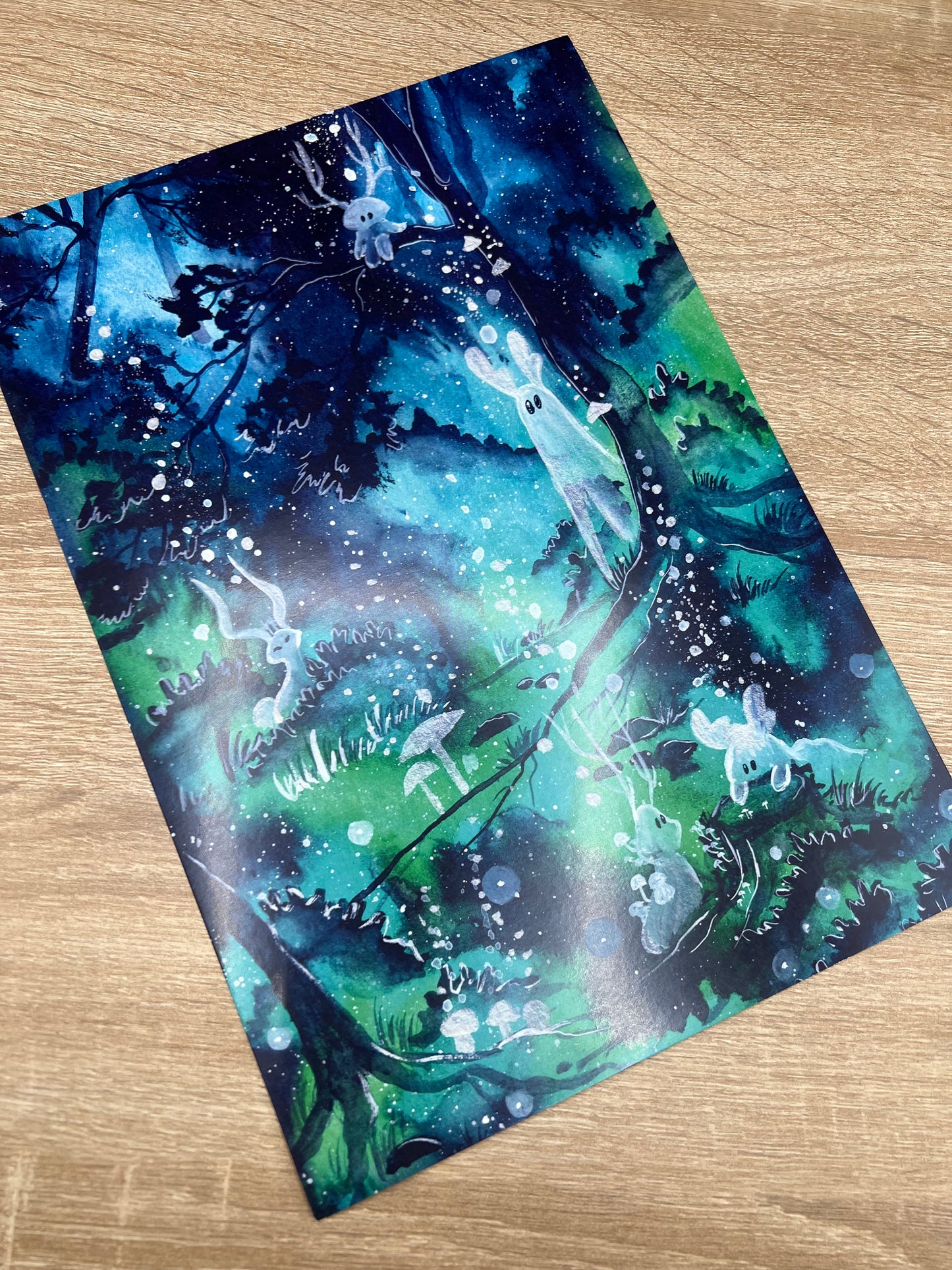 Poster A4 - Fantasy Galaxy Landschaften - NO AI