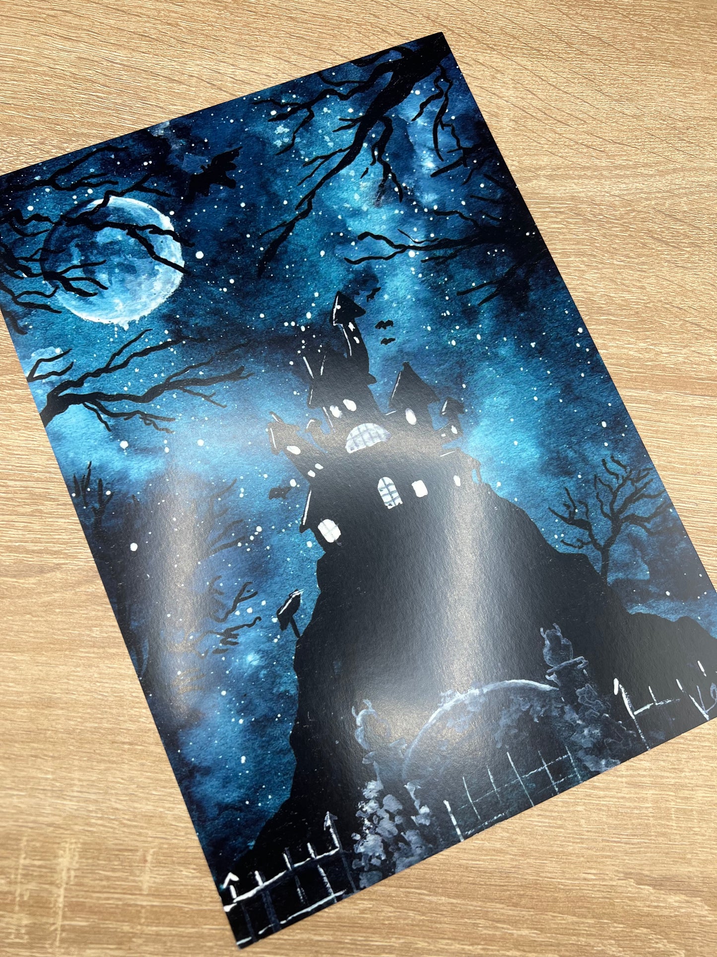 Poster A4 - Fantasy Galaxy Landschaften - NO AI