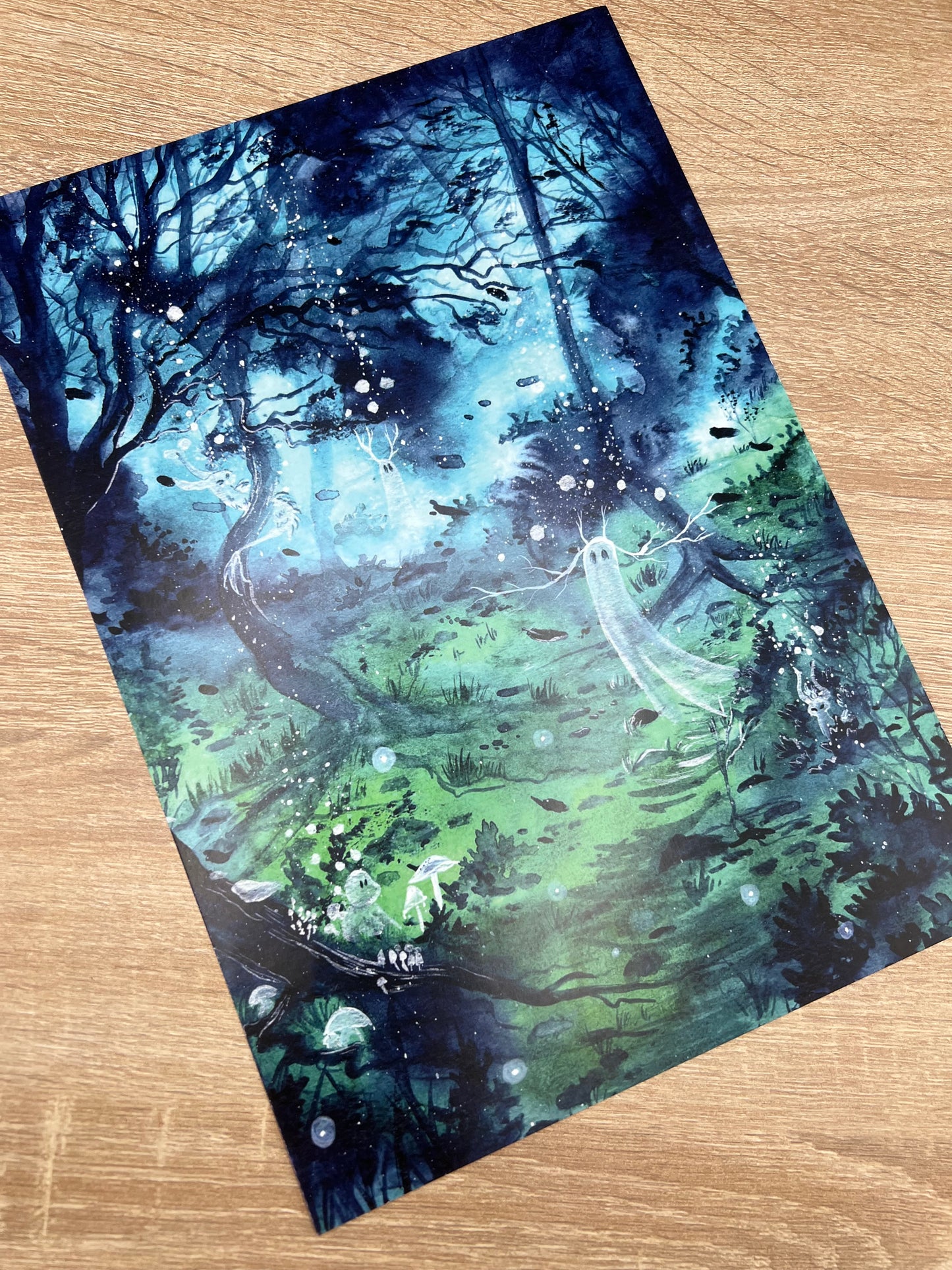 Poster A4 - Fantasy Galaxy Landschaften - NO AI