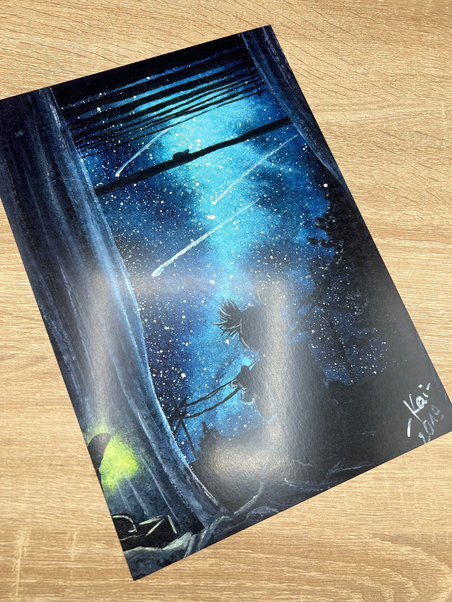 Poster A4 - Fantasy Galaxy Landschaften - NO AI