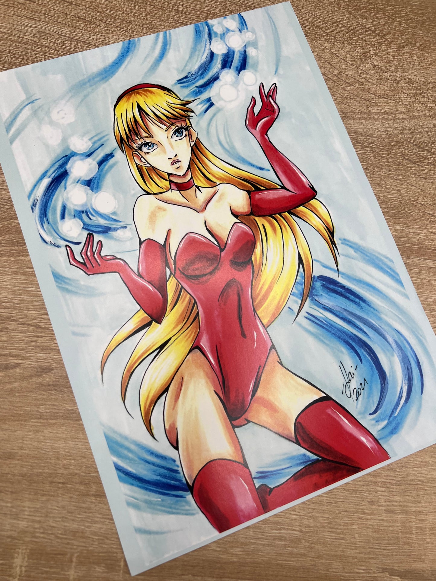 Poster A4 - Anime Mädchen und FamArt - NO AI