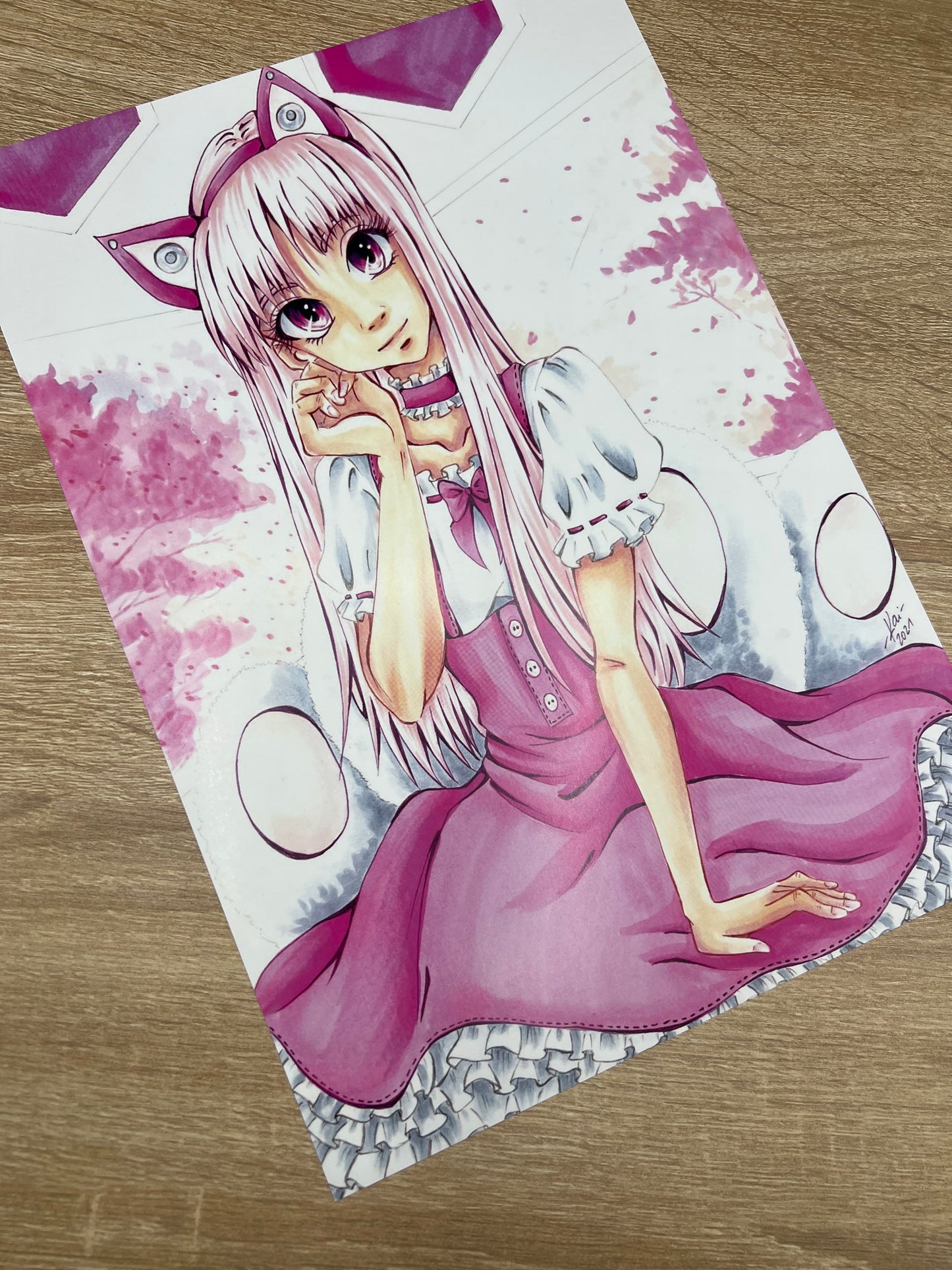 Poster A4 - Anime Mädchen und FamArt - NO AI