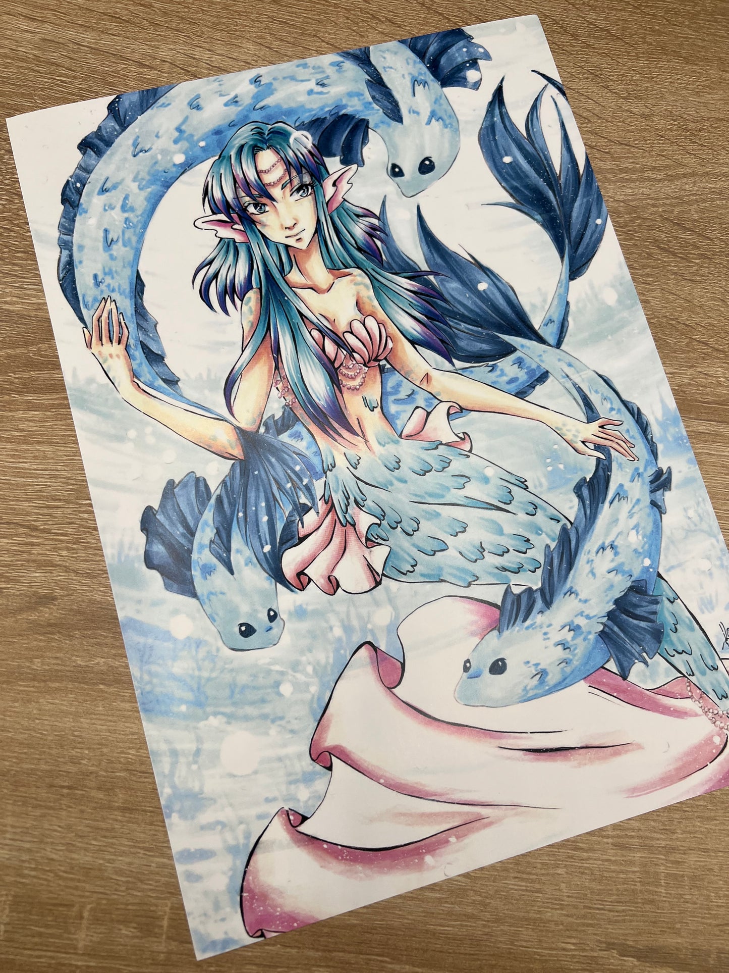 Poster A4 - Anime Mädchen und FamArt - NO AI