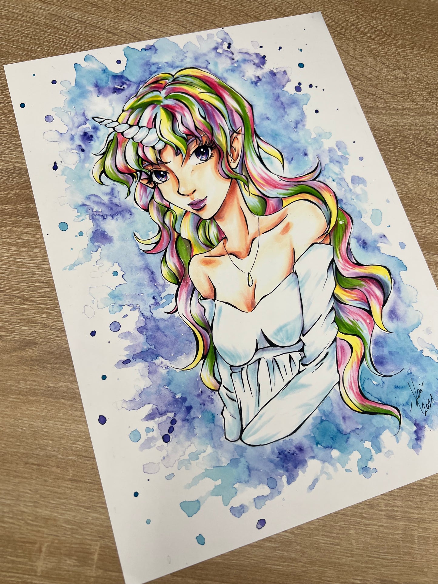 Poster A4 - Anime Mädchen und FamArt - NO AI