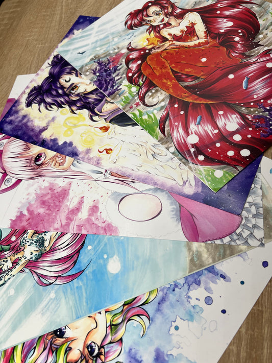 Poster A4 - Anime Mädchen und FamArt - NO AI