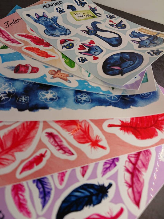 Stickersheet - Mehrere Sticker - Tiere, LGBTQ+ und vieles mehr